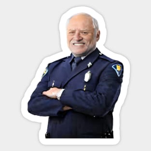 Hide the Pain Harold Police Officer Sticker